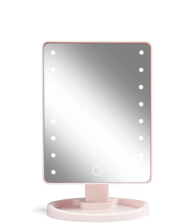 Gillian Jones Hollywoodspejl med Touch, LED Lys og USB - Dusty Rose