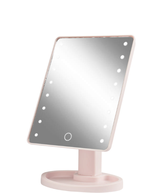 Gillian Jones Hollywoodspejl med Touch, LED Lys og USB - Dusty Rose