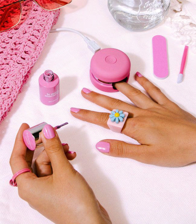 Le Mini Macaron Manicure Kit Bubblegum Crush, 10 ml.