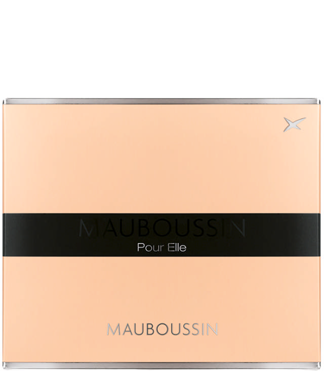 Mauboussin Pour Elle Set: EDP 100 ml. + Body Lotion 75 ml. + Travel Spray EDP 20 ml. + Glossy Black Mauboussin Pouch