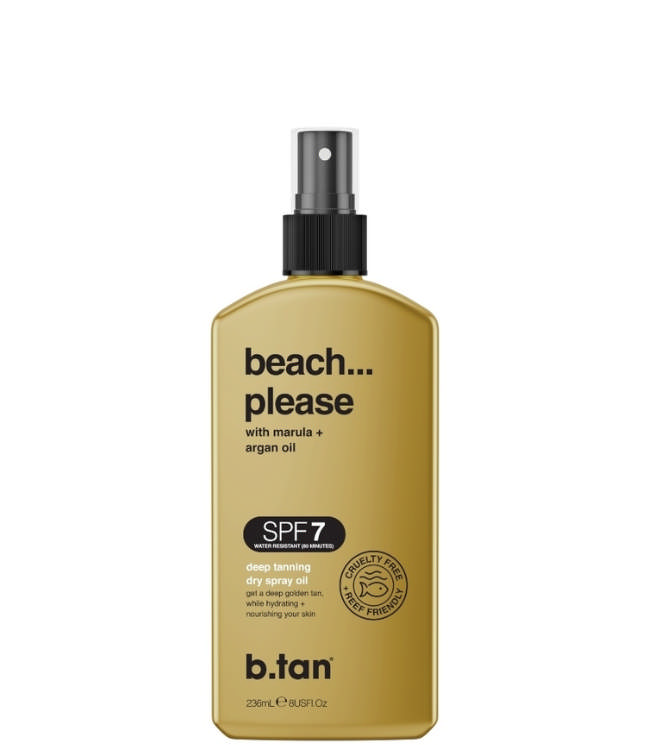 b.tan Beach Please…. SPF7 Tanning Oil, 236 ml.