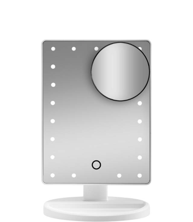 Gillian Jones Spejl Hollywood med sugekop, hvid