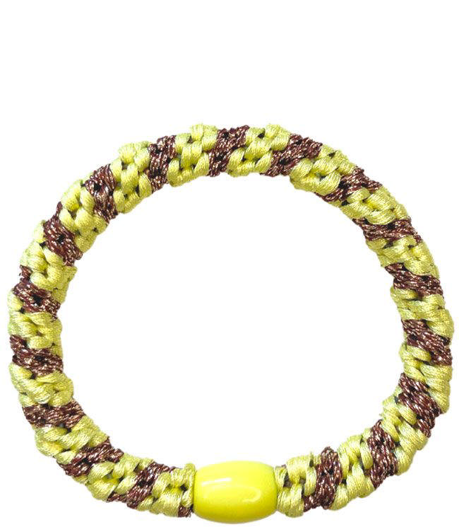 JA-NI Hair Accessories - Hair elastics, The Yellow & Brown Glitter